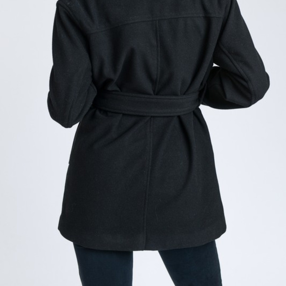 **PRICE FIRM** Belted Long Sleeve French Coat - Picture 8 of 8